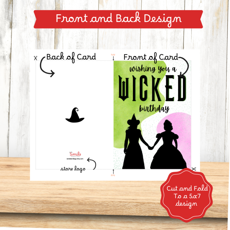 wicked birthday card printable