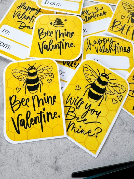 1 page 3d valentine free printable cards