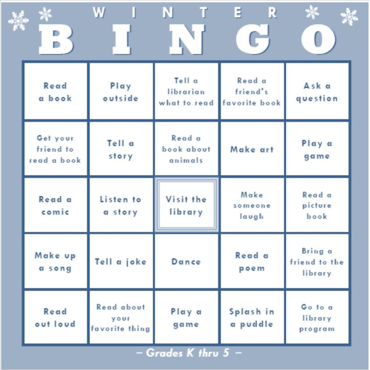 Winter Bingo Cards Free Printable Free Printable