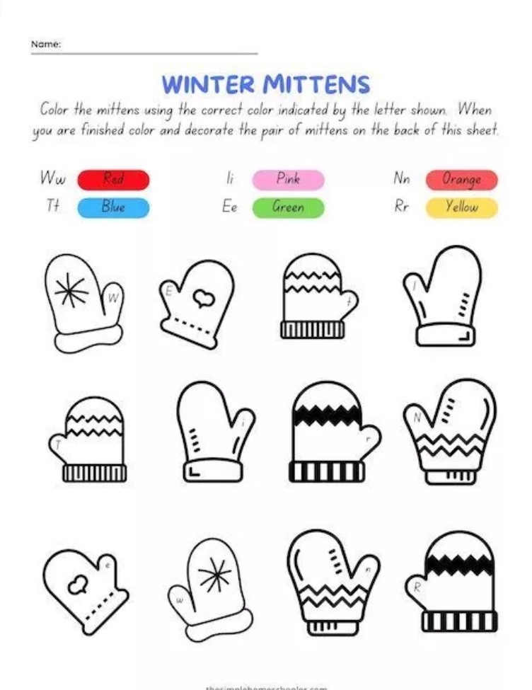 Winter Worksheets For Kindergarten Free Printable Kindergarten Worksheets