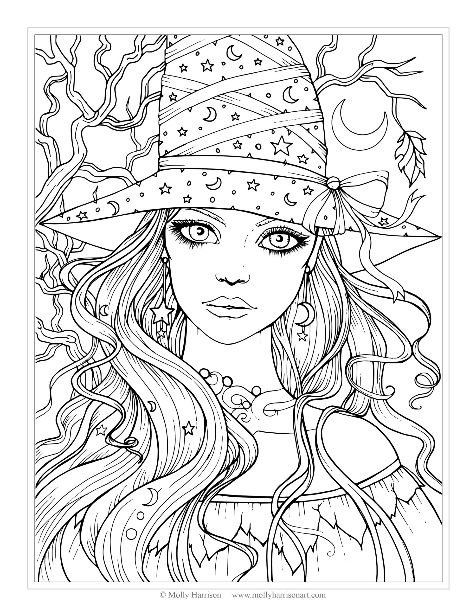 Halloween Witch Coloring Pages