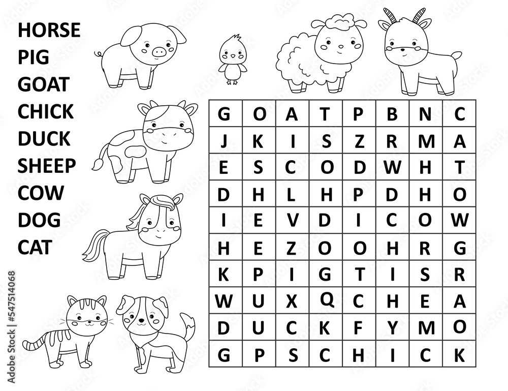 word finding worksheets