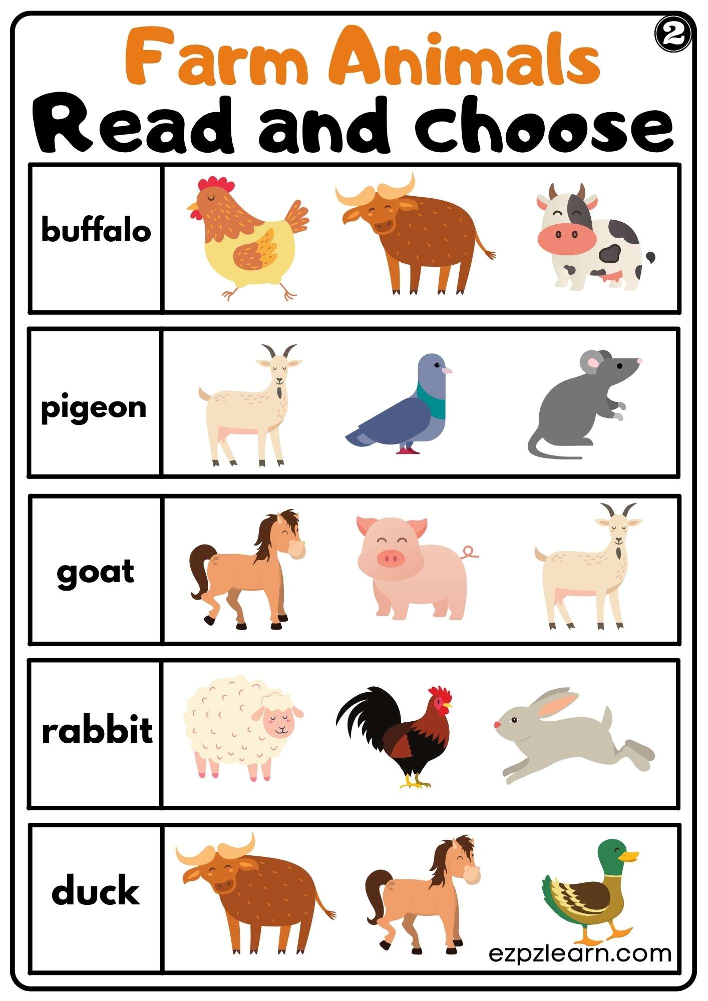 Worksheet Farm Animals Write The Number preschool primary 