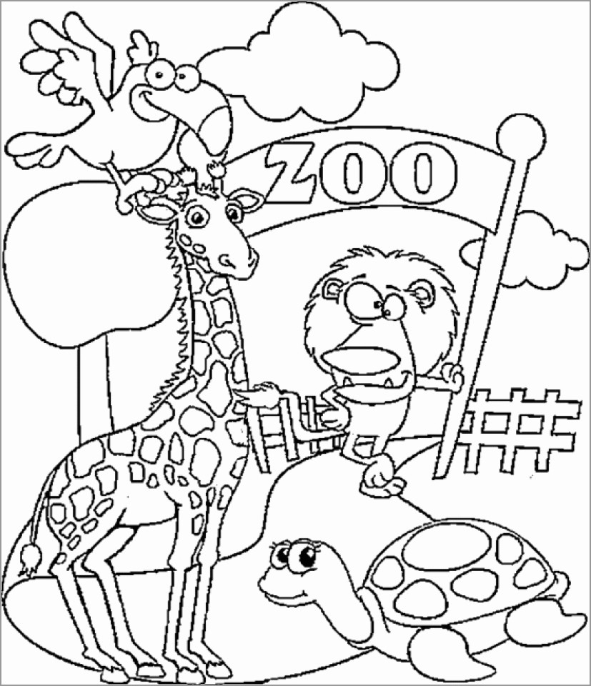 free coloring pages of zoo animals